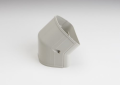 Rectorseal 84121 Fortress LCFO-122-I 4-1/2 inch PVC Lineset Cover Vertical Outside 45 Degree Elbow - Ivory