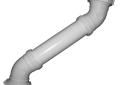 Oatey 44PVC Keeney 1-1/2 inch PVC Slip Joint Double Offset