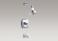 Kohler T16225-4-CP Bath and Shower Faucet Lever Handle