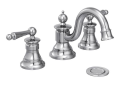 Moen TS418 Waterhill Two Handle Lever Bathroom Faucet - Chrome