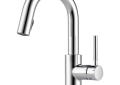 Brizo® 63920LF-PC Pull-Down Prep Faucet, Solna®, Polished Chrome, 1 Handle, 8 in Center, 1.8 gpm