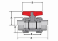1-1/2 Inch Schedule 80 PVC True Union Ball Valve with EPDM O Ring