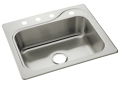 Sterling 11403-4-NA 25 inch x 22 inch x 6-1/2 inch Southhaven Drop-In Stainless Steel Kitchen Sink