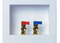 IPS 85741 DU-ALL Dual Drain Washing Machine Outlet Box with Single Lever Valve and Uponor 1/2 inch Pex Connections