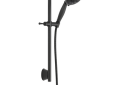 DELTA® 51559-BL Universal Showering Multi-Function Hand Shower, 4-1/8 in Dia 5-Setting Shower Head, 1.75 gpm Flow Rate, 82 in L Hose, Matte Black, Import
