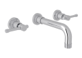 ROHL A3307ILAPCTO-2 Campo Wall Mount Widespread Bathroom Faucet - Polished Chrome