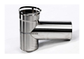 NATIONAL™ CHIMNEY NC5FLEXT 2-Part Round Flex Tee, 304 Stainless Steel, 5 in ID Dia