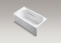 Kohler 1357-GRA-0 5' BubbleMassage(R) Bath with Integral Apron