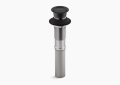 Kohler K-7124-BL Pop-up Clicker Drain Without Overflow - Matte Black