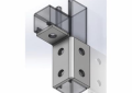 Empire 9071WFZ Left Hand Single Corner Connection, 5 Holes, 3-7/8 in L