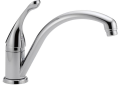DELTA® 141-DST Collins™ Kitchen Faucet, 1.8 gpm Flow Rate, 8 in Center, Swivel Spout, Polished Chrome, 1 Handles, Domestic