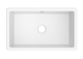 ROHL UM3018WH Classic Shaker Single Bowl Undermount Fireclay Kitchen Sink - White