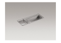 Kohler® 3179-NA 3179 Undertone® Sink, Rectangle Shape, 20 in L x 6-1/4 in W Bowl x 4-7/8 in D Bowl, 22 in L x 8-1/4 in W x 5-1/4 in H, Stainless Steel