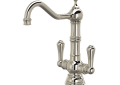 ROHL U.4759PN-2 Edwardian Single Hole Bar & Food Prep Faucet with Lever Handles - Polished Nickel
