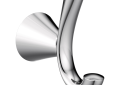 Moen® YB2303CH Robe Hook, Glyde™, 2 Hooks, 1-3/4 in OAW x 3.19 in OAD x 3.31 in OAH, Import