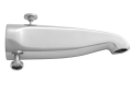 Jaclo® 2010-PCH Deck Mount Tub Spout, 8-1/2 in, For Use With 1/2 in Female IPS Face Bushing, 3/4 in Female IPS Connection, Brass, Polished Chrome