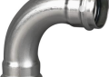 Viega 85407 ProPress 3/4 inch Press Type 304 Stainless Steel 90 Degree Elbow with FKM Sealing Elements