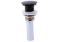 Brizo RP72414BL Push Button Pop-Up Drain with Overflow - Matte Black
