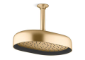 Kohler® 26293-G-2MB Statement™ 1-Function Contemporary Rain Showerhead With Katalyst® Air Induction Technology, 1.75 gpm Max Flow, 1 Spray, 10 in W Head