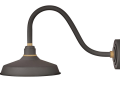 Hinkley® 10342MR Foundry Classic Traditional Barn Light, (1) Lamps LED Lamp, 12 V, Museum Bronze with Brass accents Housing