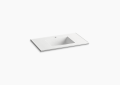 Kohler K-2781-1-G81 37 inch Rectangular Vanity-Top Bathroom Sink with SIngle-Faucet Hole - White Impressions