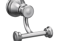 Moen® YB6403CH Double Robe Hook, Belfield™, 3-1/4 in OAW x 3.76 in OAD x 3.14 in OAH, Zinc, Import
