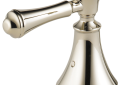 DELTA® H697PN Cassidy™ Lever Handle, For Use With Model T11897-LHP Diverter Trim and Roman Tub Faucet, Brass, Polished Nickel, Import