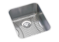 Elkay® ELUH1616DBG Lustertone™ Classic Kitchen Sink Kit, 16 in L x 16 in W Bowl x 7-7/8 in D Bowl, 18-1/2 in L x 18-1/2 in W x 7-7/8 in H, Undermount Mounting, 18 ga 304 Stainless Steel