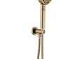 Brizo® 88898-GL Levoir™ 4-Function Hand Shower, 4 in Dia, 1.75 gpm Flow Rate, 60 to 82 in L Hose, 1/2-14 NPT Connection, Luxe Gold, Import