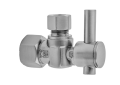 Jaclo® 616-2-PCH 616-2 Quarter Turn Angle Pattern Faucet Supply Valve Component, 3/8 in Nominal, IPS End Style, Brass Body, Polished Chrome