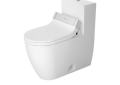 DURAVIT 2173512085 Rimless One-Piece Toilet, ME by Starck, Elongated Bowl, 16-1/2 in H Rim, 12 in Rough-In, 1.28 gpf, White with HygieneGlaze, Import