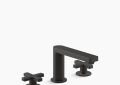 Kohler K-73060-3-BL Composed(R) Widespread Bathroom Sink Faucet with Cross Handles, 1.2 GPM - Matte Black