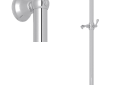 Perrin & Rowe 1270APC Rohl Cross Collection Decorative Grab Palladian, 1-3/8 in Dia x 36 in L, Polished Chrome, Solid Brass, Import