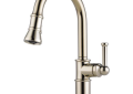 Brizo® 64025LF-PN Artesso® Kitchen Faucet, 1.8 gpm Flow Rate, Polished Nickel, 1 Handles, 1 Faucet Holes, Function: Traditional, Domestic, Commercial