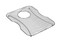 Elkay® LKWOBG1418SS Bottom Grid, 13 in L x 17 in W x 1 in H, Center Rear Drain Opening, Import