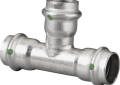 Viega 80650 ProPress 1 inch Press x 3/4 inch Press Type 316 Stainless Steel Tee with EPDM Sealing Elements