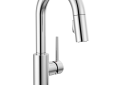 DELTA® 9959T-DST Trinsic® Kitchen Faucet, 1.8 gpm Flow Rate, Polished Chrome, 1 Handles, 1 Faucet Holes, Function: Traditional, Domestic, Commercial