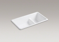Kohler 6625-0 Smart Divide(R) Undercounter or Self-Rimming Kitchen Sink