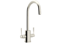 ROHL U.4213LS-PN-2  Holborn Single Hole Bar & Food Prep Faucet with Round Body & C Spout - Polished Nickel