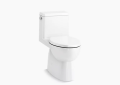 Kohler K-78080-0 Reach(TM) Comfort Height(TM) One-Piece Compact Elongated 1.28 GPF Chair Height Toilet with Quiet-Close(TM) Seat - White