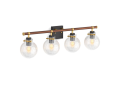 Kohler® 38415-SC04-BML Holt Sconce, (4) Lamps A19 Lamp, 120 V, Matte Black with Brushed Moderne Brass Housing