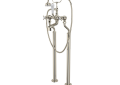 ROHL U3521X1PN Edwardian Exposed Floor Mount Tub Filler with Handshower - Polished Nickel