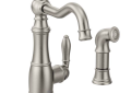 Moen S72101SRS Weymouth Single Handle Kitchen Faucet with Side Spray - Spot Resist Stainless