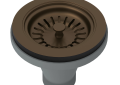 Shaws 735EB Luxury Manual Basket Strainer Mini, Steel, English Bronze, Import