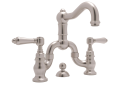 Rohl® A1419LMSTN-2 Acqui Traditional Bathroom Faucet, 1.2 gpm Flow Rate, Satin Nickel