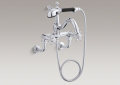 Kohler 110-3-CP Bath Faucet with Handshower and Six-prong Handles