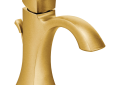 Moen® 6903BG Centerset Bathroom Faucet, Voss™, Commercial, 1.2 gpm Flow Rate, 4-11/16 in H Spout, 1 Handle, Lift Rod Drain, 1 Faucet Hole, Brushed Gold, Function: Traditional