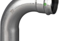 Viega 80505 ProPress 1-1/4 inch Press Type 316 Stainless Steel 90 Degree Street Elbow with EPDM Sealing Elements