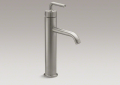 Kohler 14404-4A-BN Tall Single-Control Lavatory Faucet, Straight Lever Handle