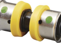 Viega 49405 PureFlow 1 inch Press Polymer Coupling with Attached Rings